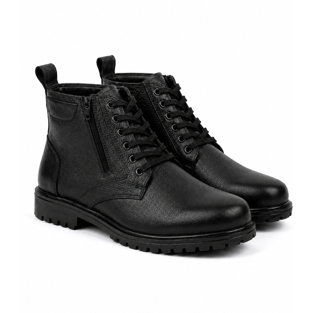 Rough Leather Boots Black 205