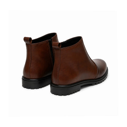 Brown Leather Zip Chelsea Boots 204
