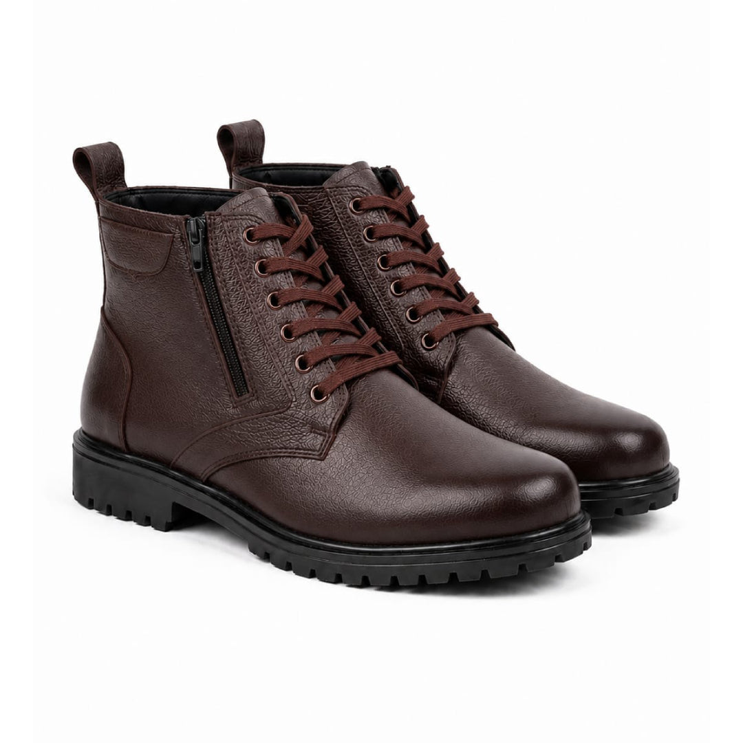Rough Leather Boots Brown 206