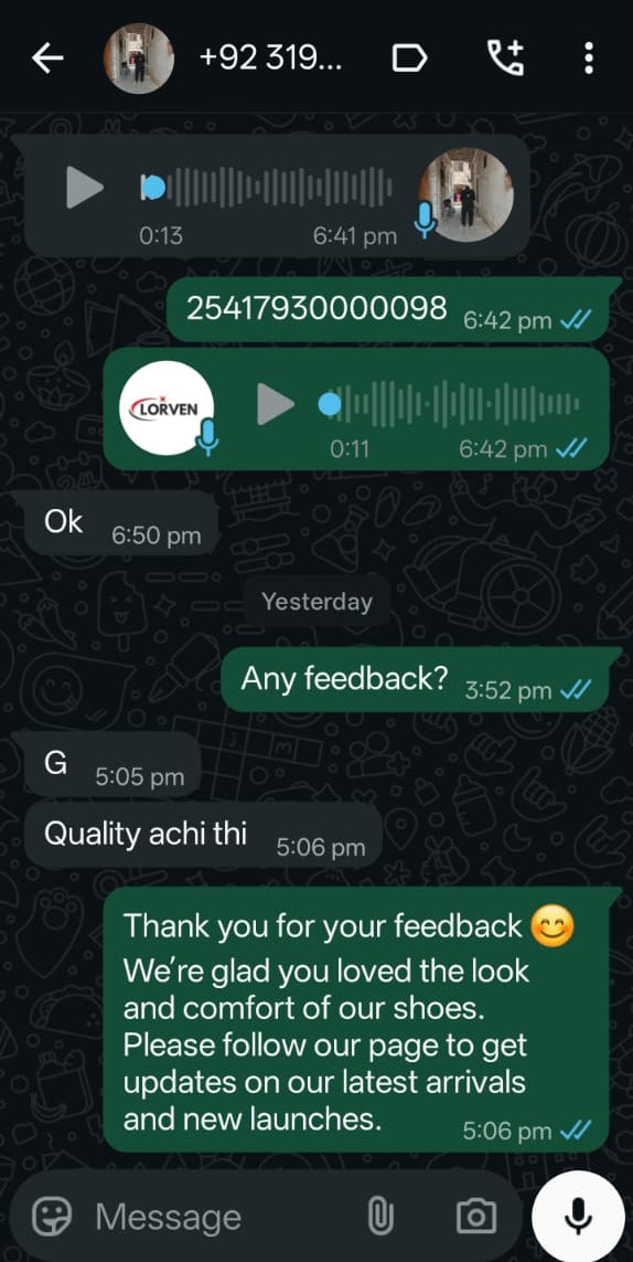 Lorven customer review
